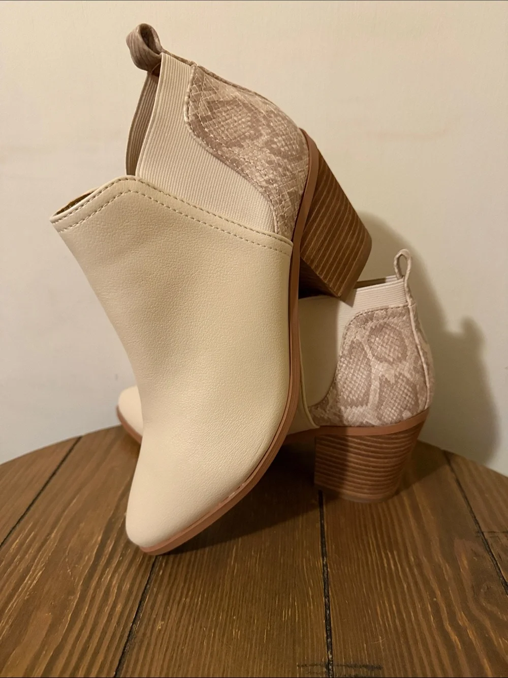 DV by Dolce Vita Cream Pointed Toe Ankle Booties
